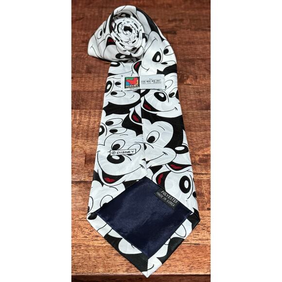 Disney Mickey Mouse Black & White Tie by Balancine Inc (58 x 3.75 in) - Picture 2 of 4